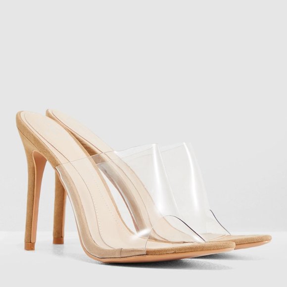 Missguided Shoes - *SOLD* Missguided Clear Stiletto Mules
